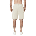 thumbnail image 7 of Men's Shorts Button & Elastic Waist Stretch 4-Pocket Casual Summer Beach Shorts Beige 2XL, 7 of 7