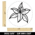 thumbnail image 2 of Pretty Tiger Lily Flower Self-Inking Rubber Stamp Ink Stamper - Brown Ink - Mini 1/2 Inch, 2 of 7
