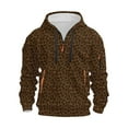 thumbnail image 1 of MHFRRA Sudadera con Capucha de Manga Larga para Hombre, Diseño Único E Informal para Exteriores, Color Sólido, Talla Grande, Primavera y Otoño Café, 1 of 2