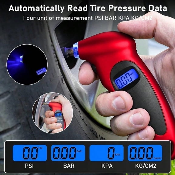 New Tire Pressure Gauge Backlight High Precision Digital Tire Pressure Monitoring Car Tyre Air Pressure Gauge Meter LCD Display