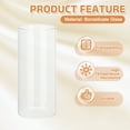 thumbnail image 3 of 2Pcs Transparent Glass Candle Holder Tube Shade (H:5.9" OD:2.6"), 3 of 6