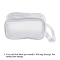 thumbnail image 3 of Uxcell 4.7"x8.3"x2.8" PVC Clear Toiletry Bag Makeup Bags with Zipper Handle White, 3 of 5