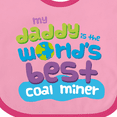 thumbnail image 4 of Inktastic Worlds Best Coal Miner Daddy Boys or Girls Baby Bib, 4 of 4