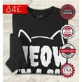 thumbnail image 2 of S4E Men's Meow I'm A Cat Crewneck Sweatshirt XXX-Large Black, 2 of 4