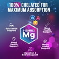 thumbnail image 3 of Magnesium Complex Supplement 500 mg - 5 in 1 High Absorption Blend, 100% Chelated Magnesium Glycinate & Malate Plus Citrate, Oxide, Aquamin - Non-GMO, Vegan Formula, Mag Complex Capsules - 120 Count, 3 of 9