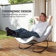 thumbnail image 4 of Outsunny Outdoor Rocking Chair, Oversized Patio Egg Chair, Grey, 4 of 10