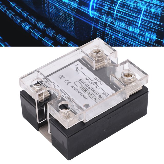 Regulador de voltaje de estado sólido 28-250 V CA Anti vibración 80 A Módulo de relé de estado sólido Carcasa aislada para horno eléctrico ANGGREK Otros