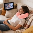 thumbnail image 4 of Almohada De Apoyo Para El Cuello En Forma De U Almohada cervical rosa en forma de U, ideal para viajes, oficina, avión y coche (1 unidad) JASKFLY, 4 of 9