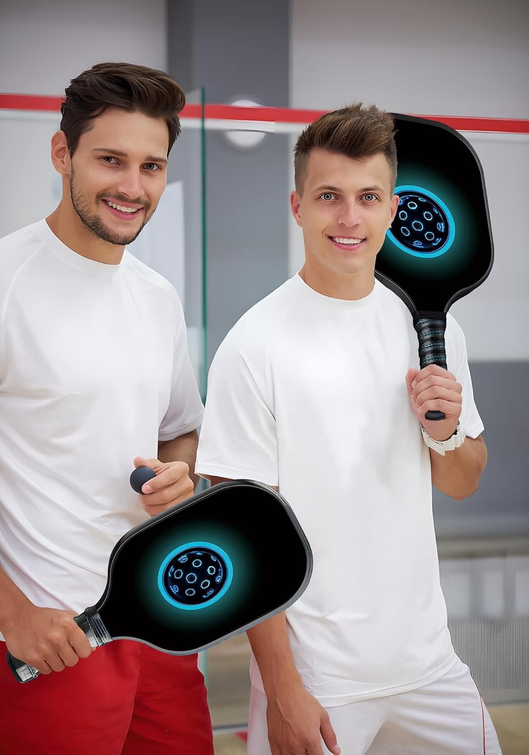 YISSDA Pickleball Paddles Set of 4, Lightweight and Durable Wooden Pickleball Set 4 Pack with 4 Balls