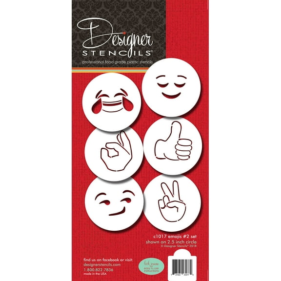 Emojis 2 Cookie Stencil Set C1017 by Designer Stencils