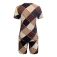 thumbnail image 3 of MAWCLOS Mens Sleepwear Two Pieces Homewear Short Sleeve Pajama Set Elastic Waist Street 2 Pcs Tracksuit #11 M, 3 of 4