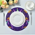 thumbnail image 3 of SKYSONIC Mardi Gras Round Placemats for Dining Table Non-Slip Heat-Resistant Polyester Table Mats 4 pack Washable Table Mats for Kitchen Dining Table Decoration, 3 of 5