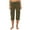 Army Green, variant on SwiftWear Women's High-Waisted Cotton Cargo Capris Adjustable Drawstring & Multi-Pocket Design | Comfortable Casual Adventure Apparel