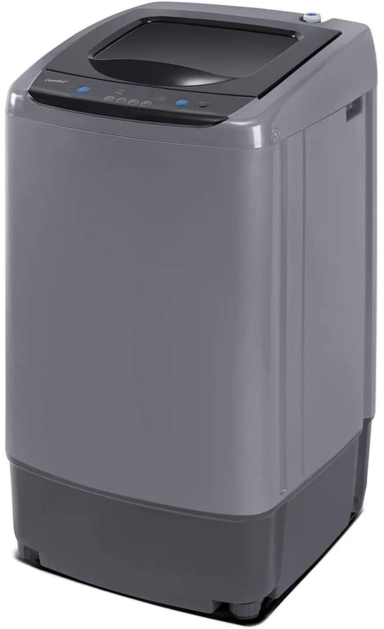 Apartment Portable Washing Machine Ideal Laundry for RV 5 Wash Cycles 2 Built-in Rollers Dorm Space Saving Full-Automatic Washer 0.9 cu.ft Compact Washer With LED Display New