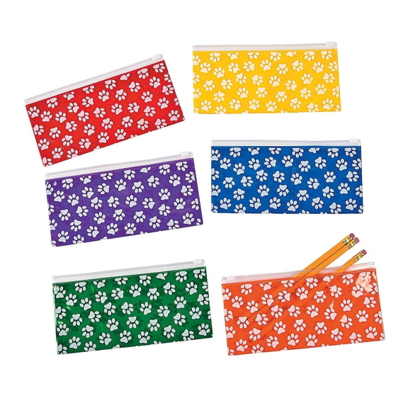 Paw Print Pencil Case - Stationery - 12 Pieces