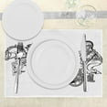 thumbnail image 3 of Ambesonne Retro Place Mats Set of 4, Warrior in a Chariot, Standard Size, Black White, 3 of 6