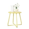 thumbnail image 3 of Simenmax Metal Side Table, Round Coffee Tea End Table, Modern Sofa Side Table for Living Room, Bedroom, Yellow, 3 of 10