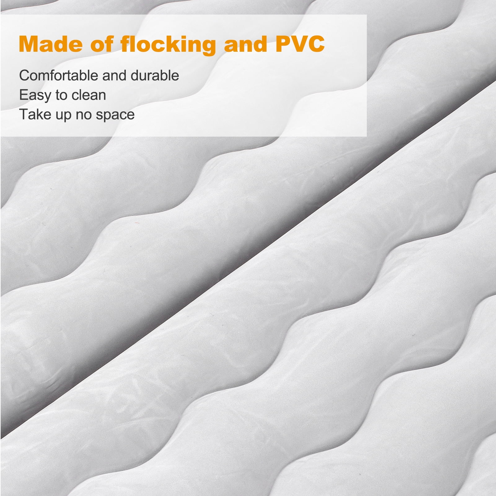 Octpeak Car/Travel Inflatable Bed,Thickened Air Mattress Sleeping Pad Camping Accessory,Grey