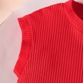 thumbnail image 5 of mgoYE Baby Girl Clothes 6-9 Months Toddler Baby Girl Clothes Summer Linen Outfit Bows Ruffle Vest Shirts + Ruffled Short Set 12 18 24 Month 2T 3T(Red,2-3 Years), 5 of 8