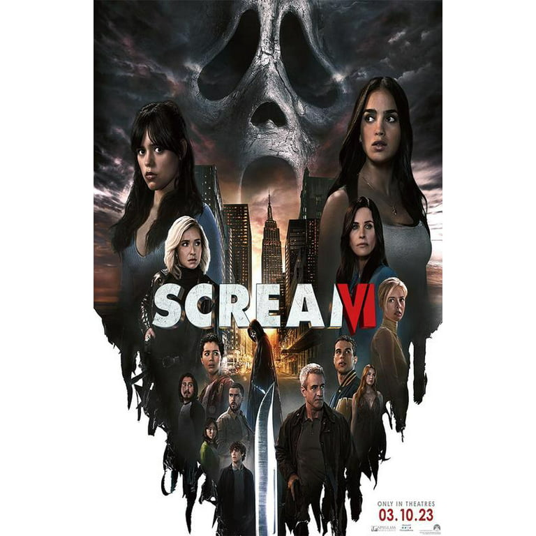  RONTIMOO 2023 Scream 6 Movie Poster Horror Movie Canvas Wall  Art Modern Home Bedroom Decor Large Size Print Collection Mural Gift  (Black,Canvas roll 12x18inch)