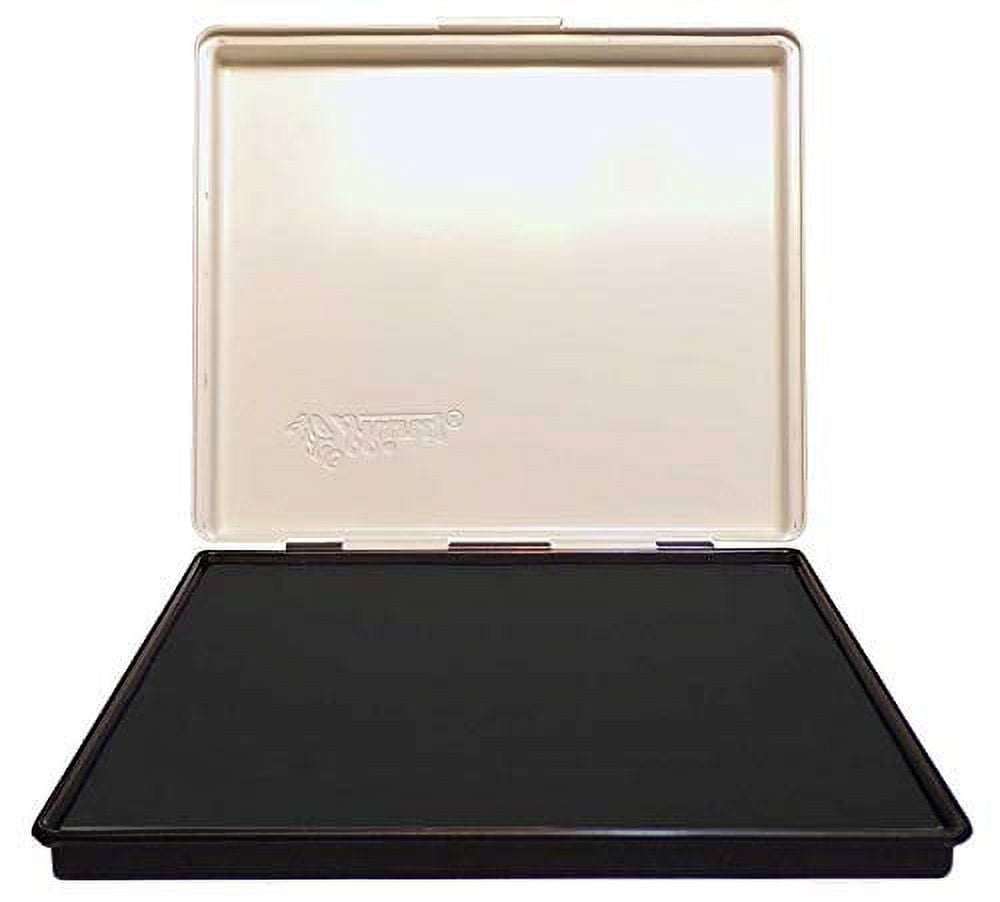 Infusion 7" x 8" Extra Large Industrial Stamp Ink Pad, Your Go to Large Stamp Ink Pad for Bright Color, Even Coverage and Durability, Black Stamp Pad