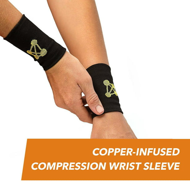 CopperJoint Compression Wrist Support - Copper-Infused Bands 