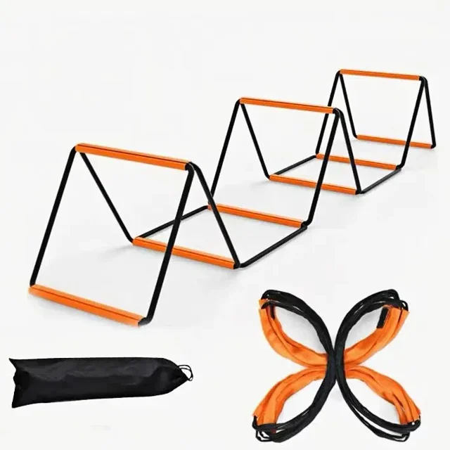 Versatile Butterfly Agility Ladder with Foldable Design for Kids' Physical Training, Soft Rope Grid for Coordination and Endurance Exercises