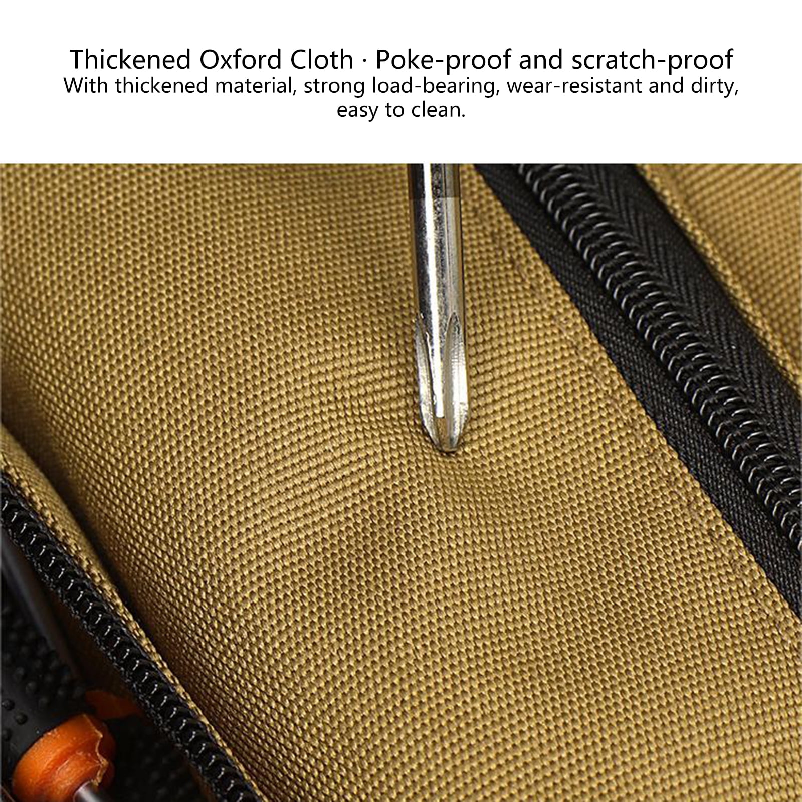 Heavy Duty Oxford Tool Bag Portable Detachable Hardware Carry Bag Tool Bag Zipper Tool Storage Pockets