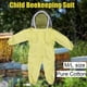 thumbnail image 2 of Advancent Traje de mono para niños Traje de protección con diseño de cremallera y capucha para niños Ropa de cuidador de abejas para niños pequeños Cubiertas para muebles de jardín amarillo L Advancent HA5412-02B, 2 of 6