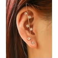 thumbnail image 6 of QQTDFG 925 Silver Ear Hook Leaf Dangle Earrings Women Cubic Zircon Wedding Jewelry 1PC-#16, 6 of 8
