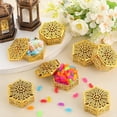 thumbnail image 4 of 24 Cajas de Dulces Hexagonales Huecas A Granel, Regalos Indios para Pooja, Contenedores Decorativos para Dulces, Caja Hexagonal Dorada., 4 of 5