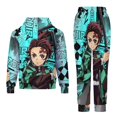 thumbnail image 6 of Demon Slayer Kids' Sweatshirt & Pants Set 2 Pcs Tracksuit Outfit Casual Pullover Hoodie Sweatpants for Daily & Travel 150CM, 6 of 8