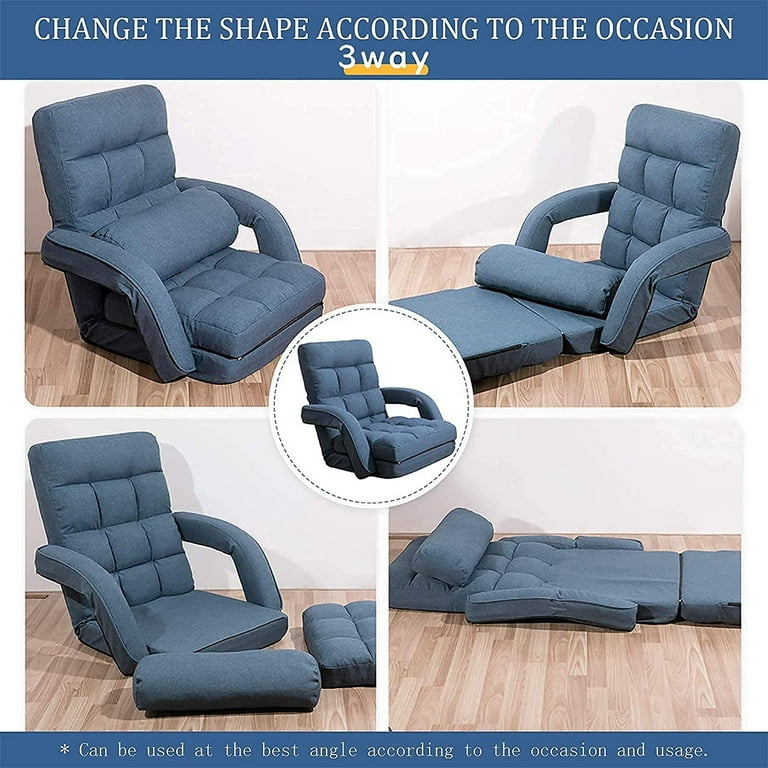 FLOGUOR 42 Position Adjustable Floor Chair Chaise Lounge Indoor