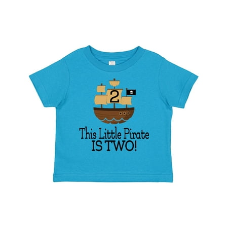 

Inktastic Pirate Ship 2nd Birthday Party Gift Toddler Boy Girl T-Shirt
