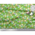 thumbnail image 2 of Soimoi Green Cotton Voile Fabric Fruits & Cookies Food Fabric Prints By Yard 42 Inch Wide, 2 of 3