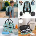 thumbnail image 5 of Yuyamidu Cute Capybara Kids Backpack with Lunch Box Girls Boys 5-6/7-8 School Bag and Lunch Bag Pencil Case Set of 4 Back to School Bookbag for Student, Blue, 5 of 6