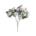thumbnail image 1 of Billuyoard Hojas de eucalipto artificiales Flores de rosas de seda Ramo de flores falsas Múltiples cabezas Floreros de plástico para fiestas de bodas en Decoración Púrpura claro Billuyoard HA084344-05, 1 of 1