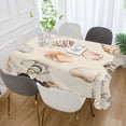 thumbnail image 2 of Yayeee Tablecloths 54" x 54" Rectangle Wrinkle Resistant Party Table Cover, Green Watercolor Seashells, 2 of 8