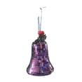 thumbnail image 1 of Naiovety Campana navideña con diseños elegantes, versátiles y modernos, ideal para decorar y llaveros navideños. Decoración del hogar Púrpura, 1 of 2
