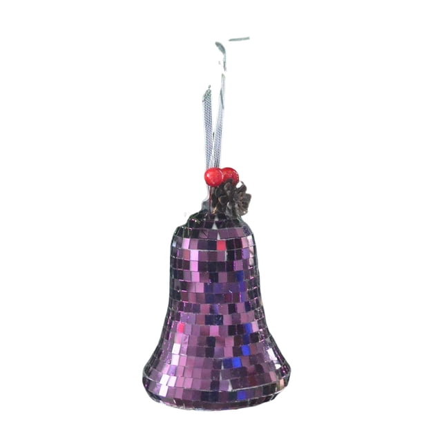 Naiovety Campana navideña con diseños elegantes, versátiles y modernos, ideal para decorar y llaveros navideños. Decoración del hogar Púrpura