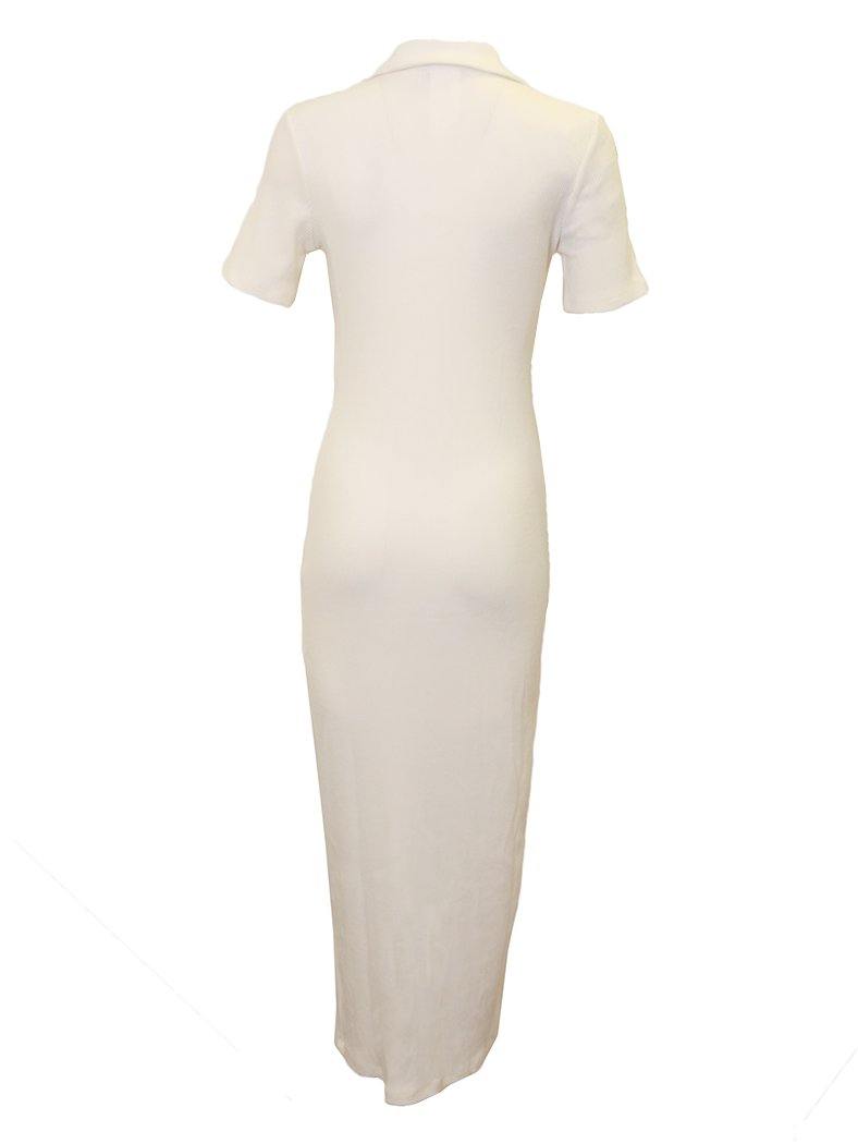 Kiki Riki Ribbed Button Down Maxi Dress 