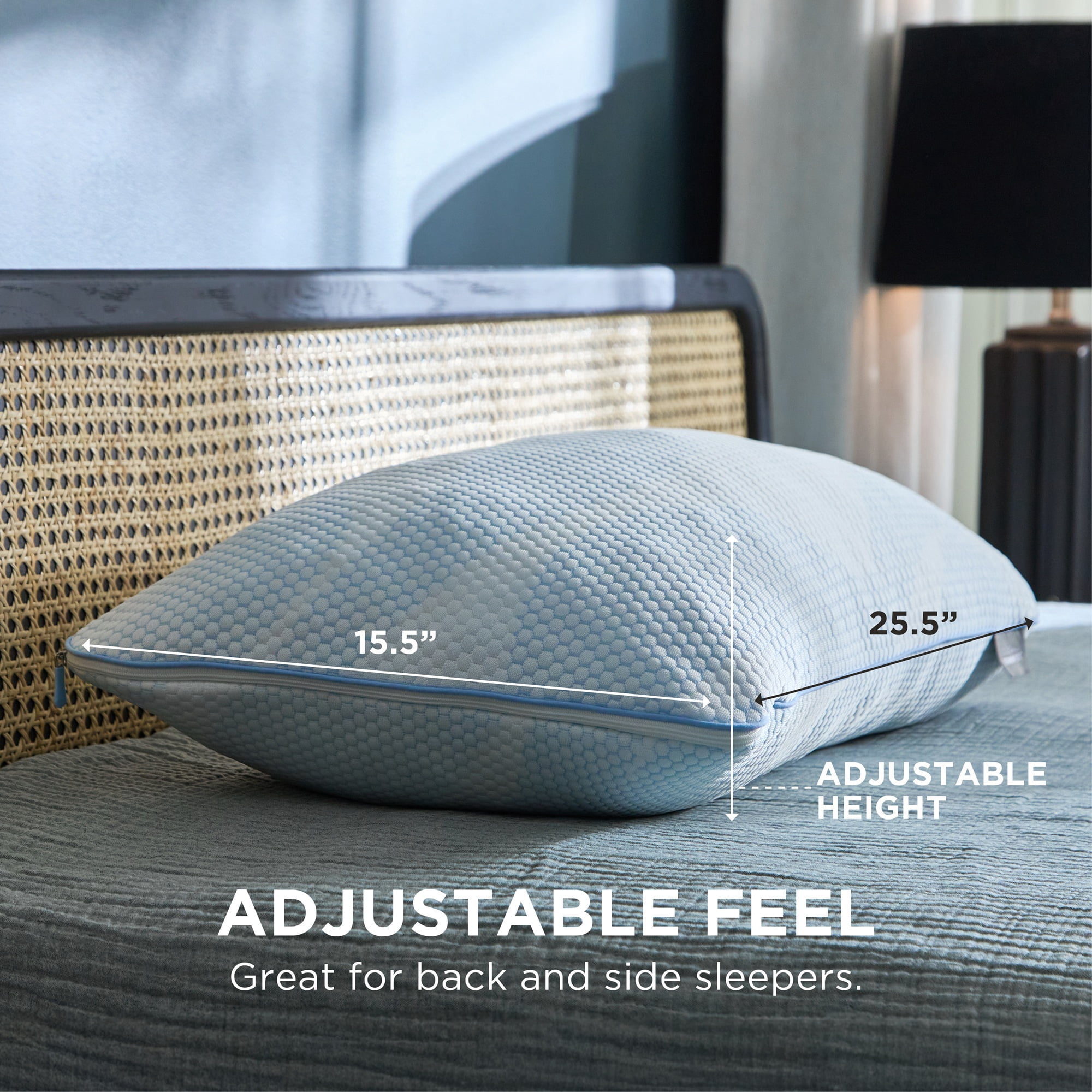 Tempur-Pedic Custom Comfort Bed Pillow and Cooling, Adjustable Support, Standard/Queen, Adult