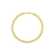JEWELRY ADDICT 14K Yellow Gold Men's 8.50" 5.35mm Hollow Tight Miami Cuban Chain Bracelet