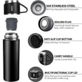 thumbnail image 4 of 500ML 304 Stainless Steel Vacuum Insulated Bottle Gift Set Office Business Style Coffee Mug Thermos Bottle Portable Flask Carafe, 4 of 6