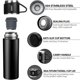 thumbnail image 4 of 500ML 304 Stainless Steel Vacuum Insulated Bottle Gift Set Office Business Style Coffee Mug Thermos Bottle Portable Flask Carafe, 4 of 6