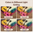 thumbnail image 7 of Design&I 8'x10' Washable Area Rug Sleek Flatweave Pet Friendly Hawaii Guitar Tiki Pineapple Hibiscus Motifs Luau Party Surf for King Size Bedroom, Under Bed, 7 of 7