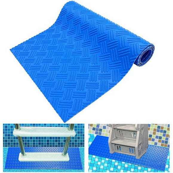 16X36In Pool Ladder Mat-Swimming Pool Step Mat+Non- Texture-Ladder Pad for Above Ground Pools Liner and Stairs A
