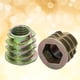 thumbnail image 4 of 40 piezas de insertos roscados para muebles, tuercas atornillables de aleación de zinc, conector de sujeción con llave hexagonal para muebles de madera, pino, contrachapado y tablero de fibra., 4 of 7