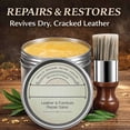 thumbnail image 5 of Luxgrove Leather Furniture Salve & Brush Set, Polisher, Moisturizer, And Restorer For Couches And Furniture - Conditioner For Leather Cleaner, Wood, And Vinyl,Leather Furniture Repair Kit -4Oz, 5 of 7