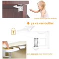 thumbnail image 3 of Cerraduras de seguridad para gabinetes infantiles para bebés, 10 piezas, cerraduras invisibles para cajones de refrigerador, armarios con cinta adhesiva 3M, no se requieren herramientas ni perforacion, 3 of 5